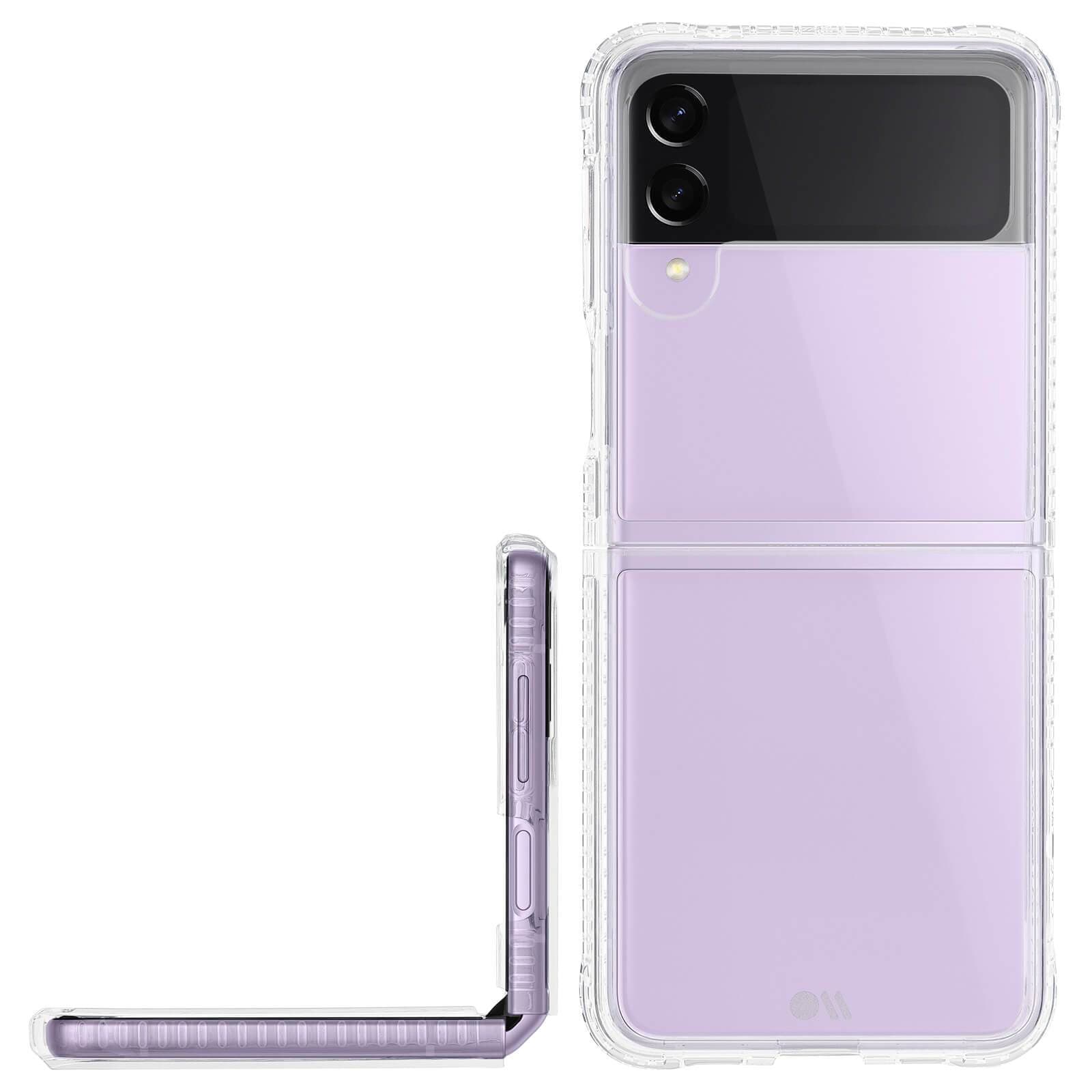 Case shown on purple device. color::Clear