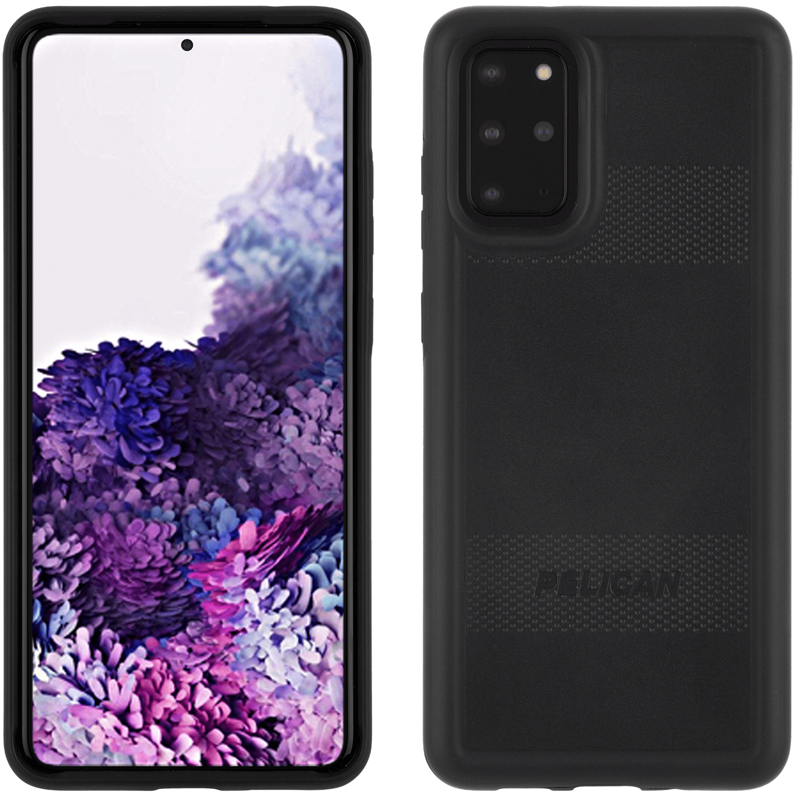Front and back of Pelican Protector case. color::Black
