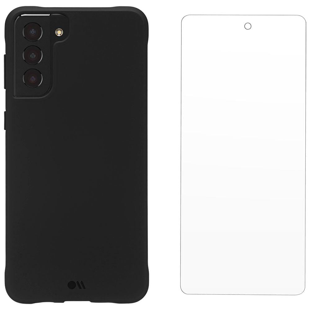 Tough Black Case plus screen protector. color::Black