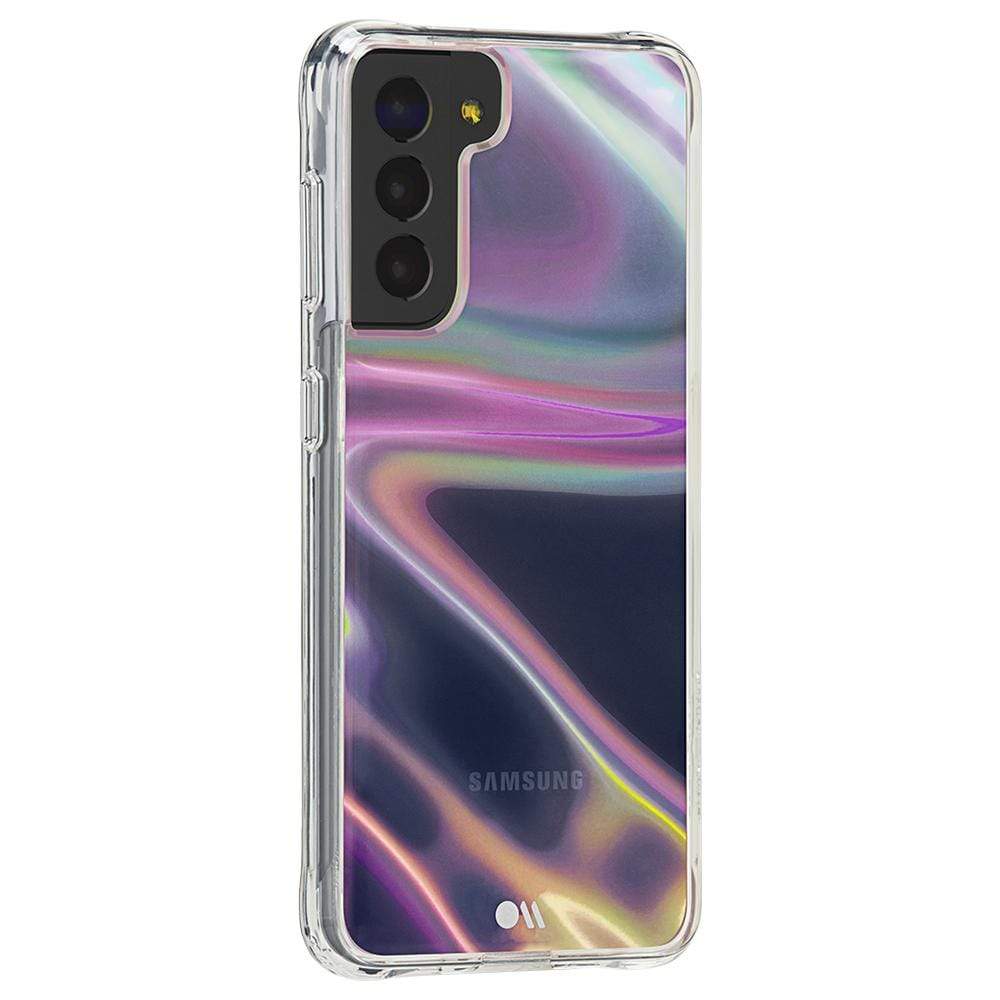 Soap Bubble inspired iridescent case for Galaxy S21 5G. color::Soap Bubble
