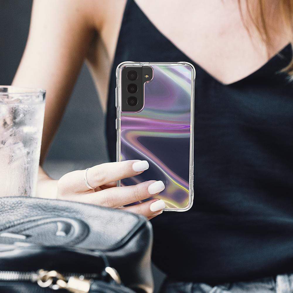 Hand holding Soap Bubble for Galaxy S21 5G. color::Soap Bubble