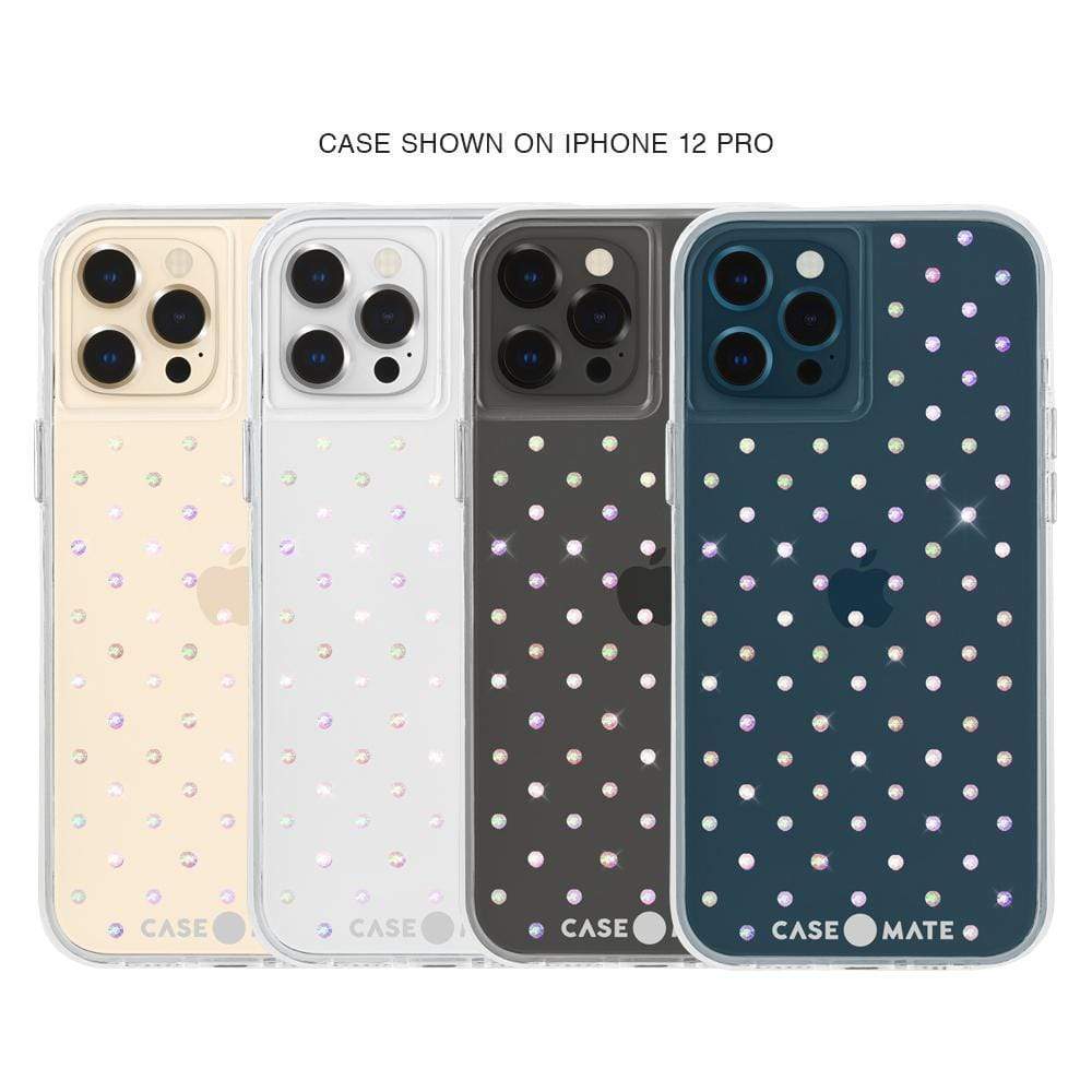 Case shown on iPhone 12 Pro colors. color::Iridescent Gems