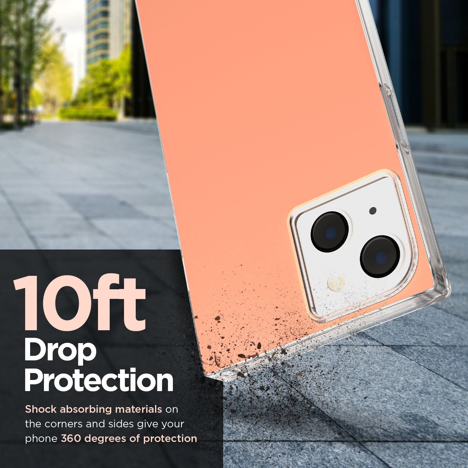 10ft Drop Protection. Shock absorbing materials on the corners and sides give your phone 360 degrees of protection. color::Clay Pink