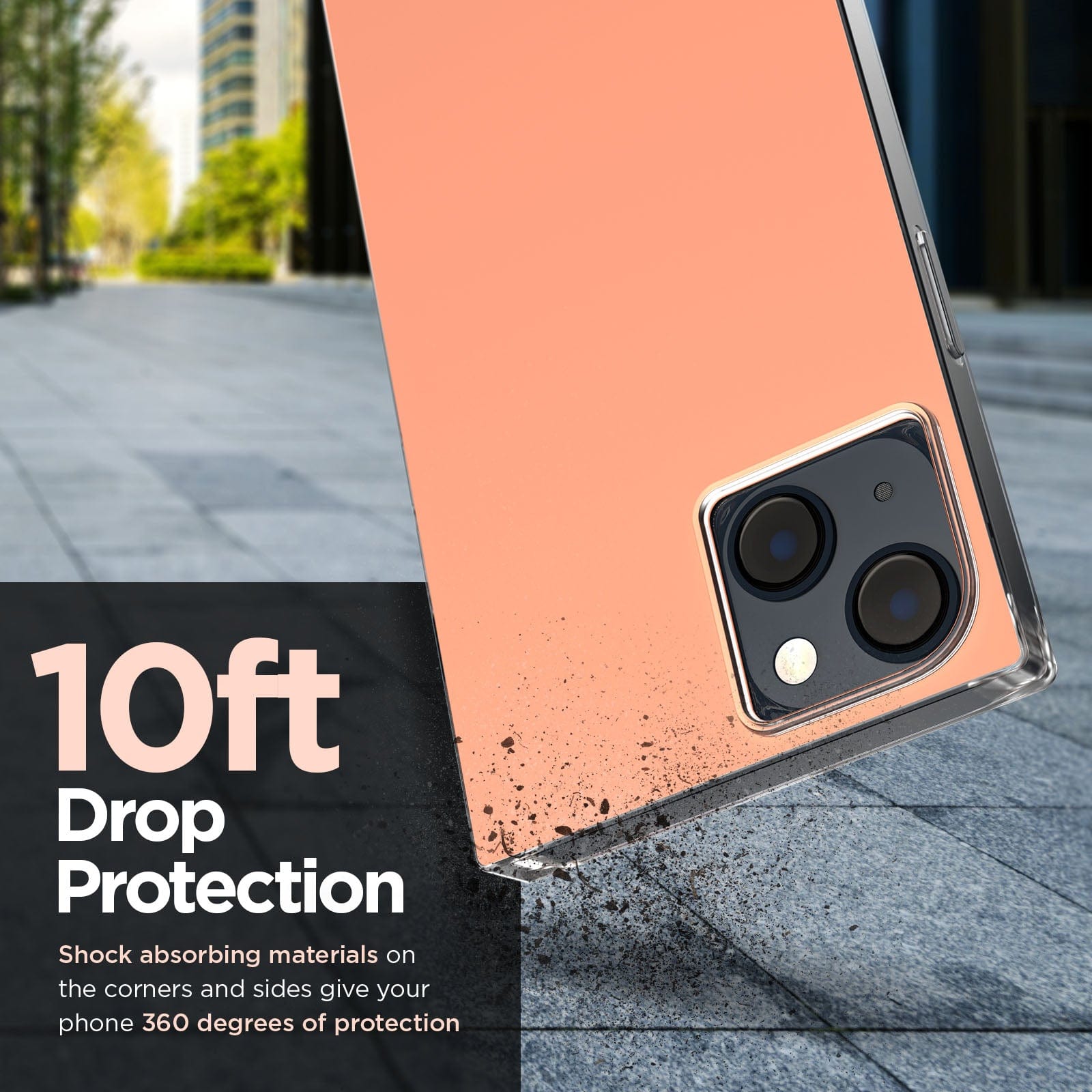 10ft Drop Protection. Shock absorbing materials on the corner and sides give your phone 360 degrees of protection. color::Clay Pink