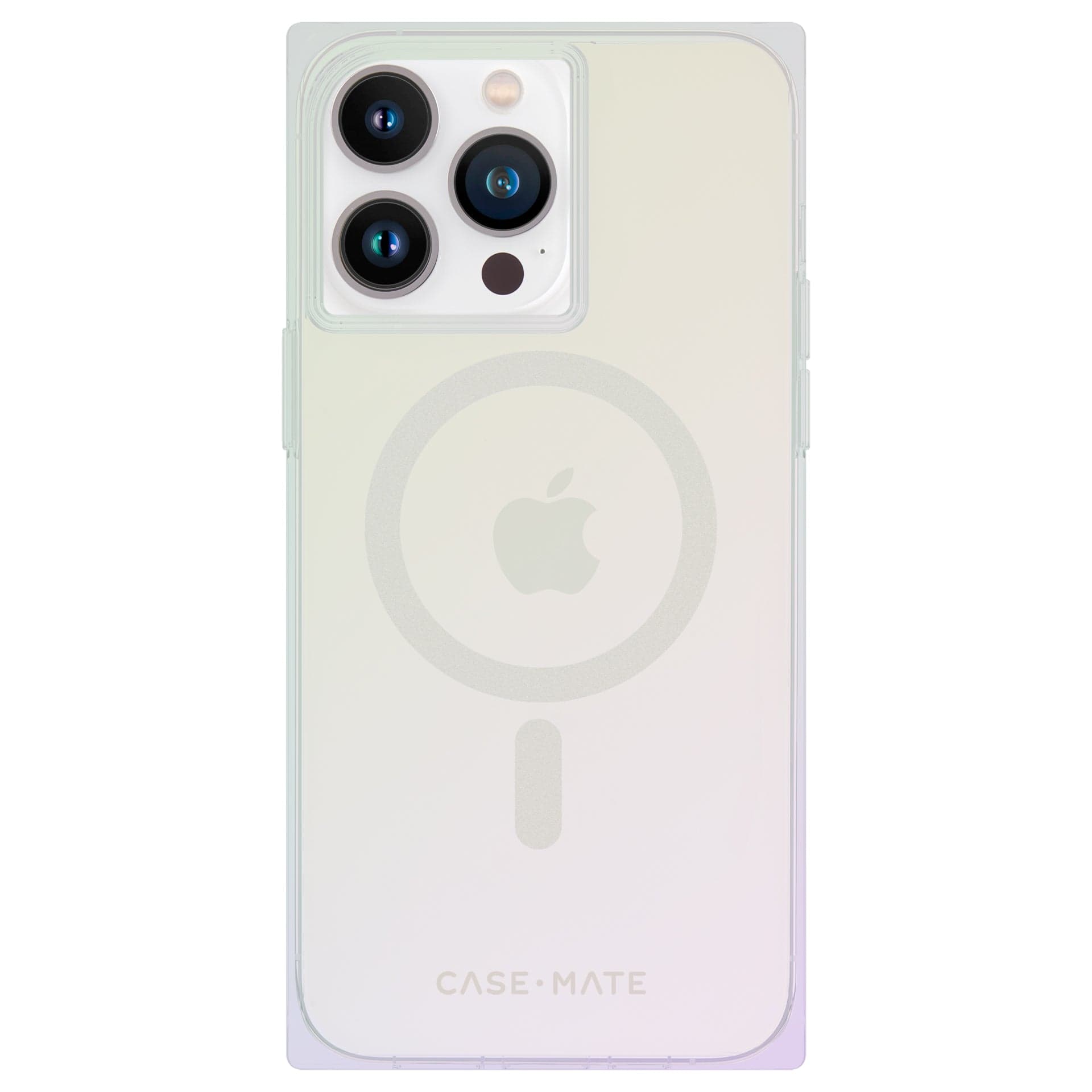 Multicolored logo transparent iPhone 14 Pro case
