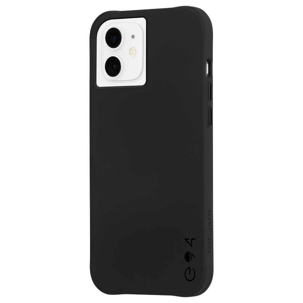 Black slim and protective recycled iPhone 12 Mini case. color::Black
