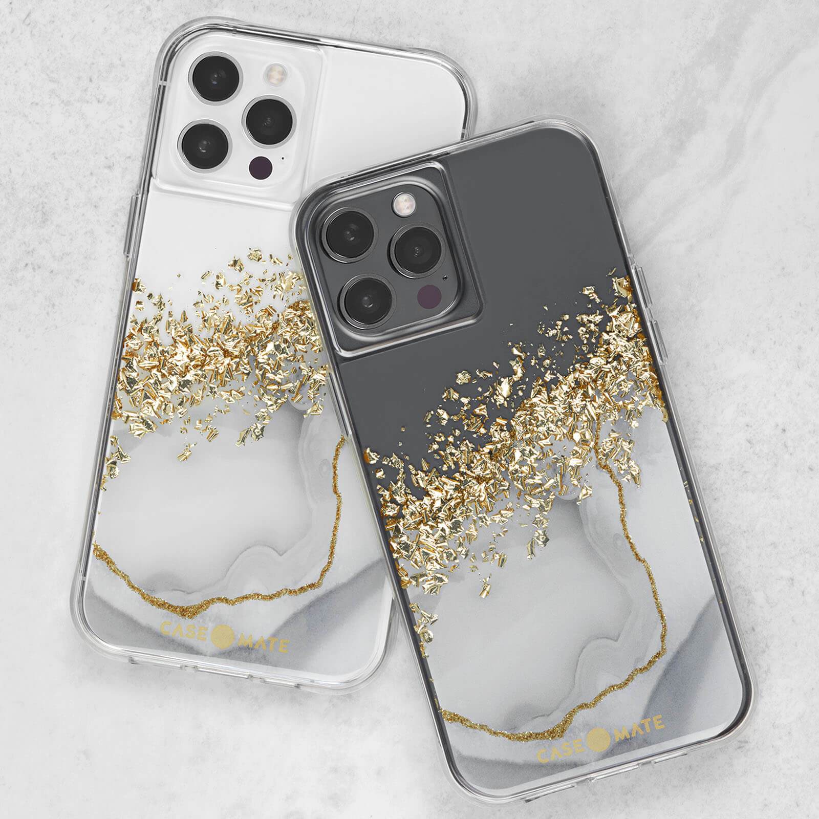 Case shown on different color devices. color::Karat Marble