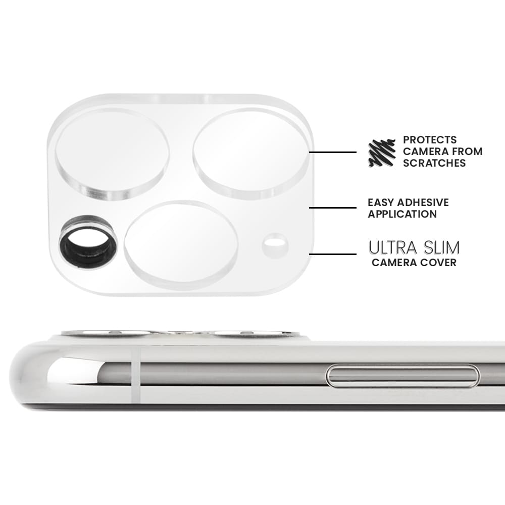 Protects camera scratches, easy adhesive application, ultra slim cover. color::Clear