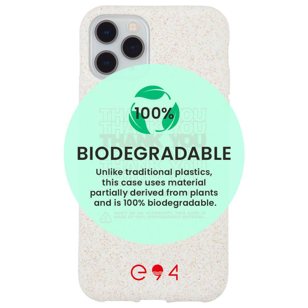 100% Biodegradable. Unlike traditional plastics, this case uses materials partially derived from plants and is 100% biodegradable. color::Thank You
