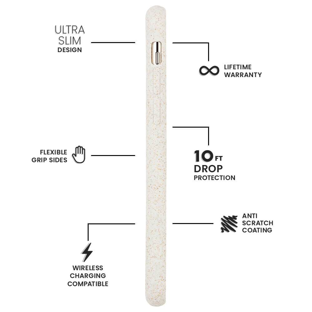 Features Ultra Slim Design, Flexible Grip Sides, Wireless Charging Compatible, Lifetime Warranty, 10ft Drop Protection, Anti Scratch Coating. color::Thank You