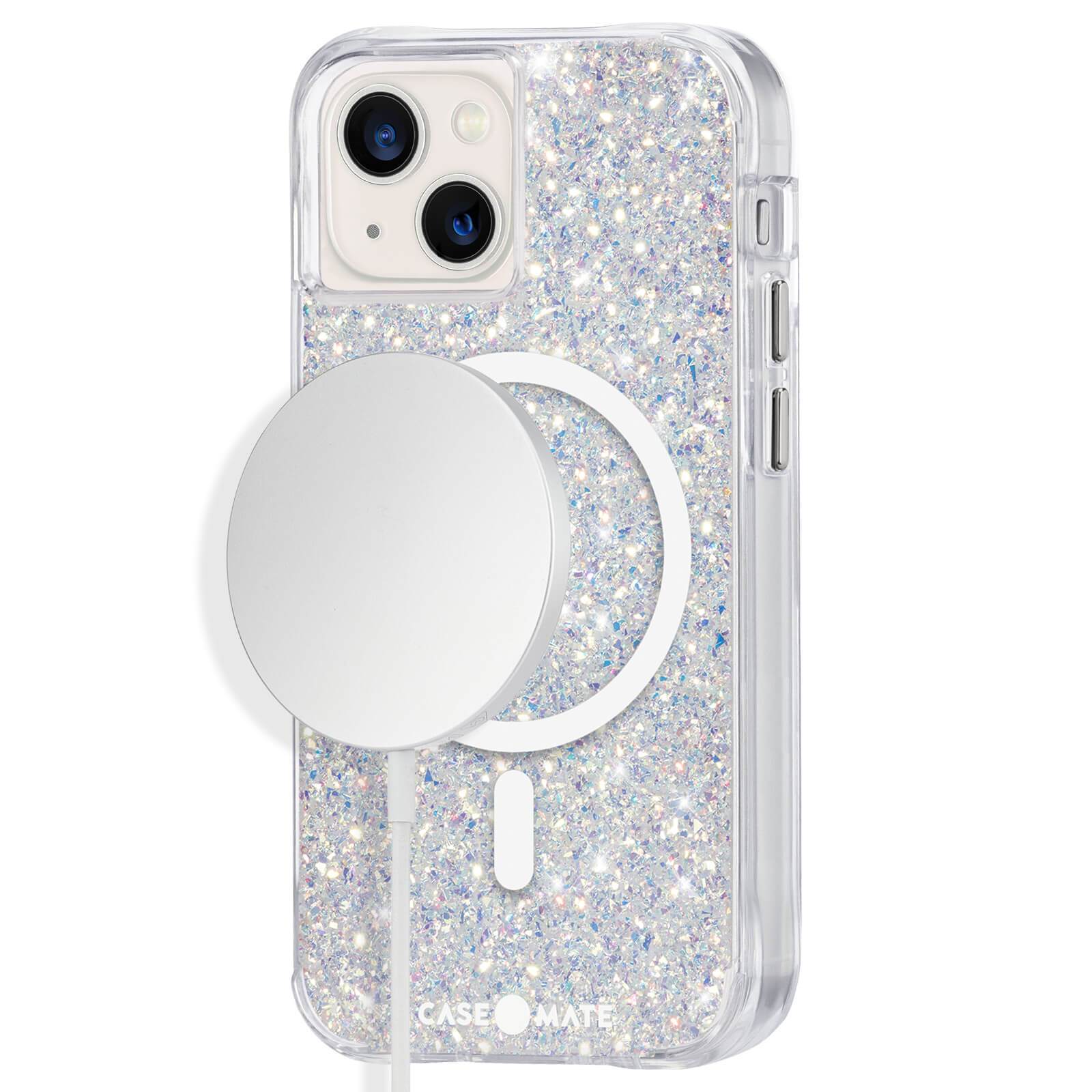 MagSafe charger attaching to built in magnets in case. color::Twinkle Stardust