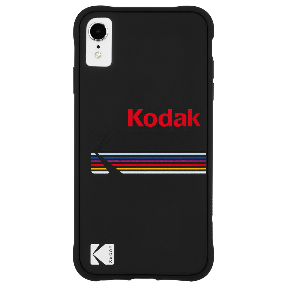 Kodak iPhone XR black case. color::Matte Black Logo