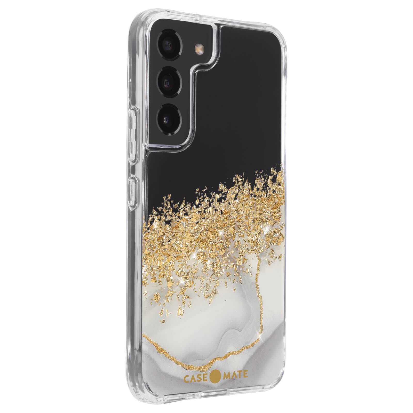 Marble case with 24k gold flakes. color::Karat Marble