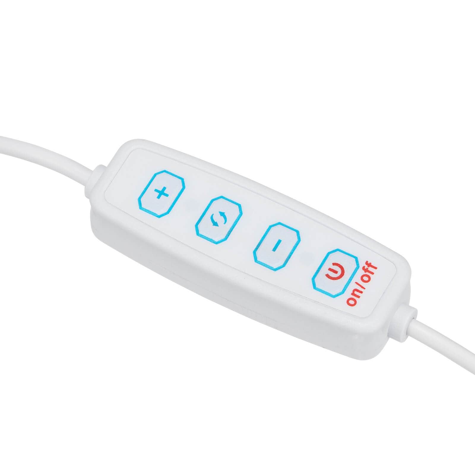 Remote control for dimmable lights and lighting modes. color::White