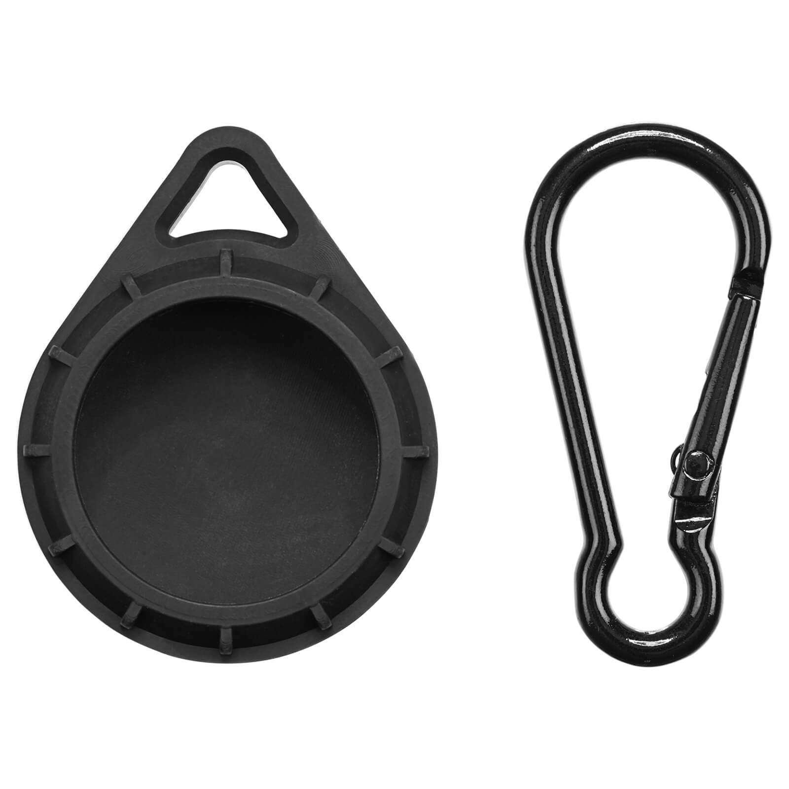 Empty AirTag holder detached from carabiner. color::Black
