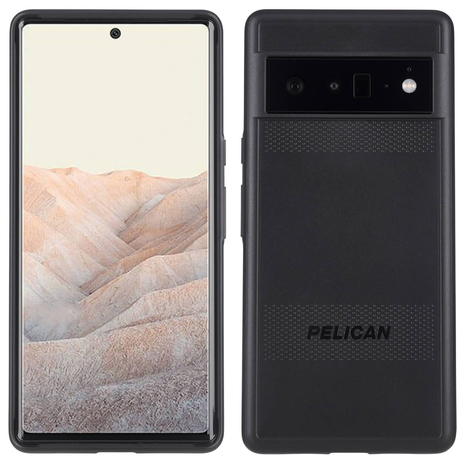 Front and back of Pelican Protector for Google Pixel 6 Pro color::Black