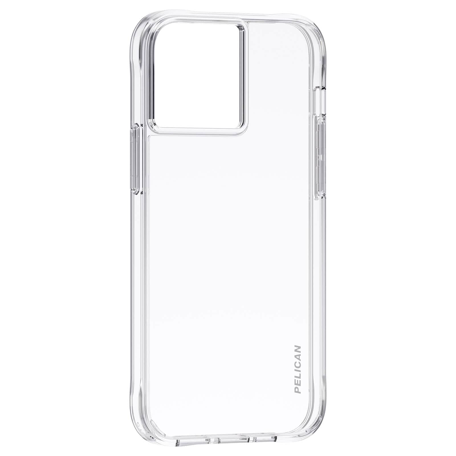 Thin, protective Pelican case for iPhone 13 Pro. color::Clear