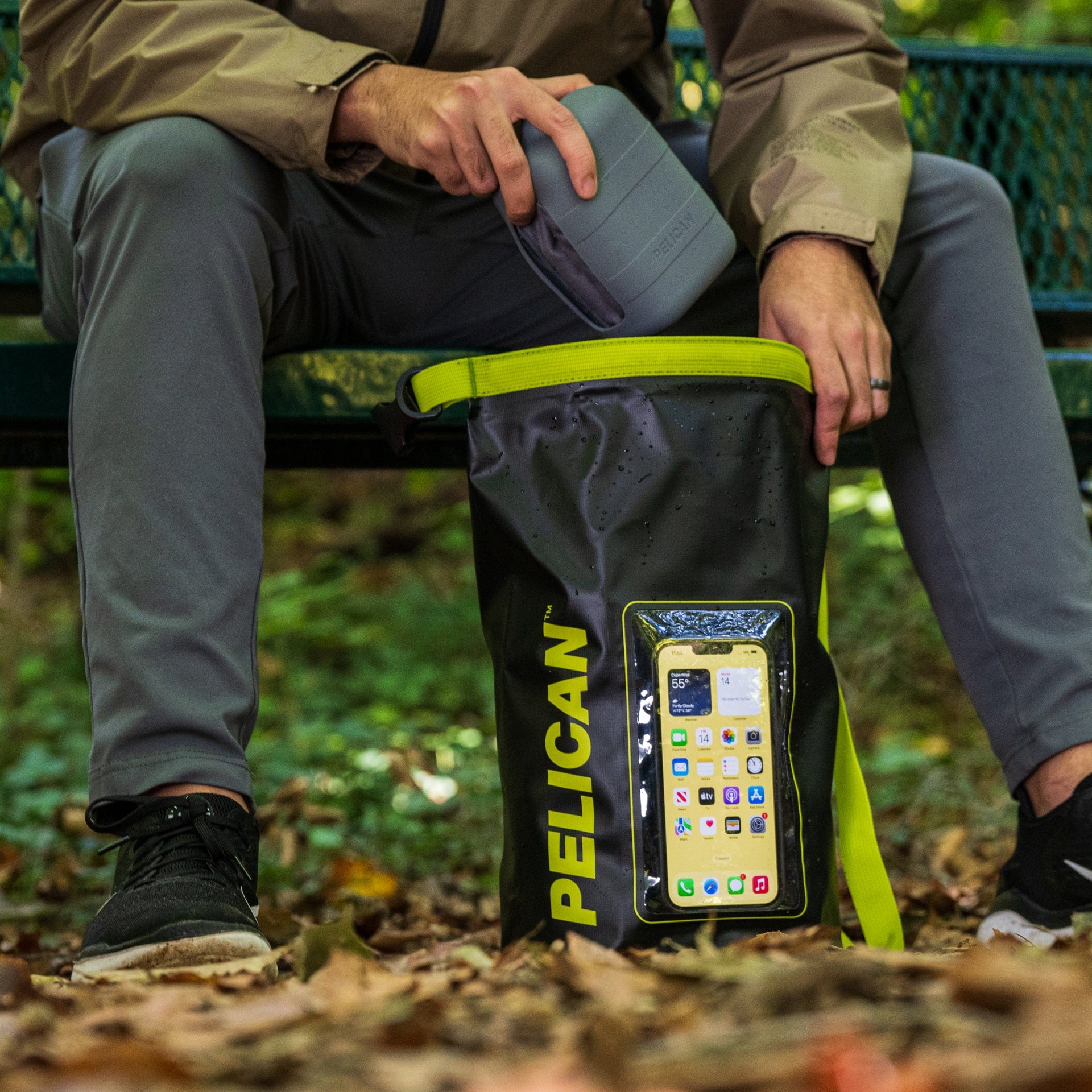 Pelican Marine Water Resistant 5L Dry Bag (Black/ Hi Vis Yellow)