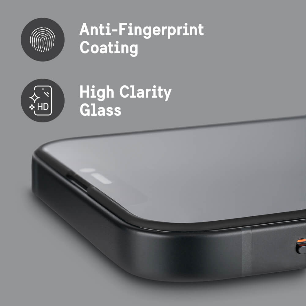 Anti-fingerprint coating, High clarity glass. color::Clear