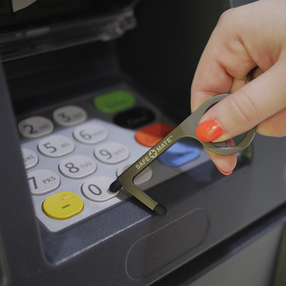 Tool pressing ATM buttons. color::Multicolor