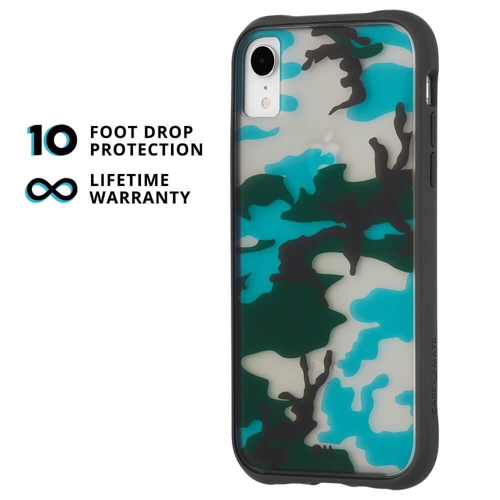10 Foot Drop Protection, Lifetime Warranty. color::Camo