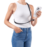 Black Chain Phone Crossbody on model