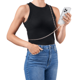 Gold Chain Phone Crossbody on model