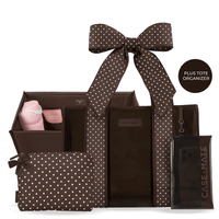 The Jelly Tote Trio -  Espresso Polka Dot Bow