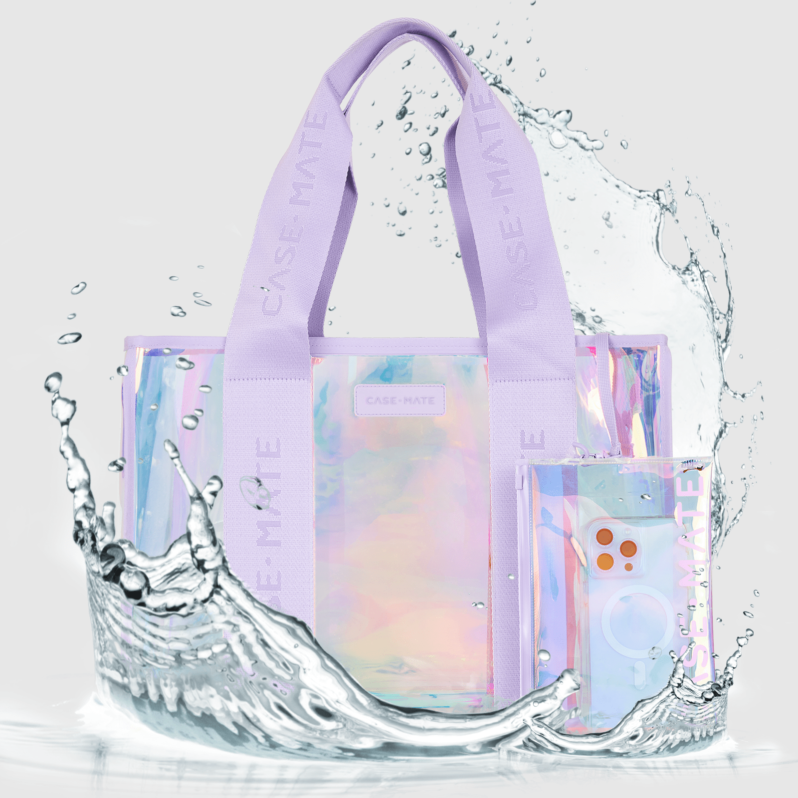 Soap Bubble Beach Tote with Phone Pouch