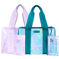 The Tote Duo - Soap Bubble Jelly Tote + Emerald Blue Soap Bubble Jelly Tote