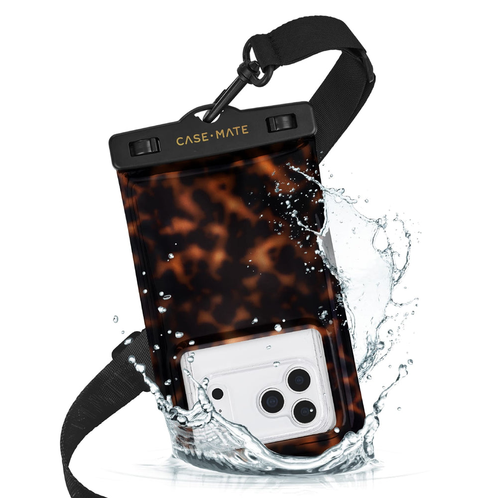 Tortoiseshell Waterproof Floating phone pouch 

#color_Tortoiseshell