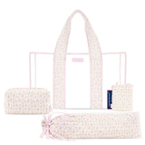 Set of four floral-patterned bags on a white background #color_quilted ditsy floral