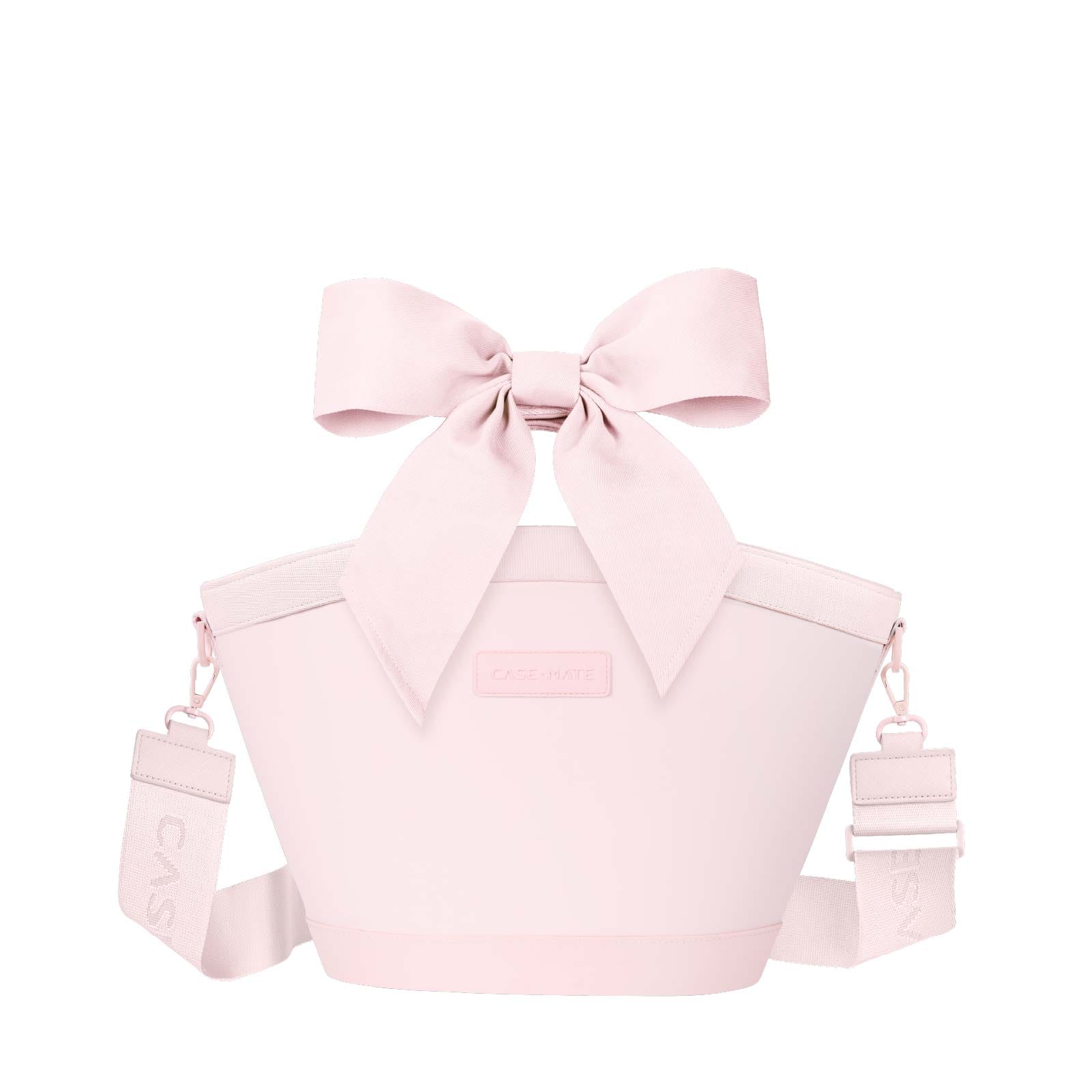 Mini Jelly Cooler Tote (7L) Ballet Pink Bow on white background