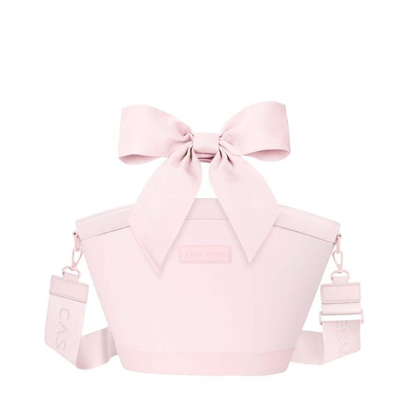 Mini Jelly Cooler Tote (7L) Ballet Pink Bow on white background