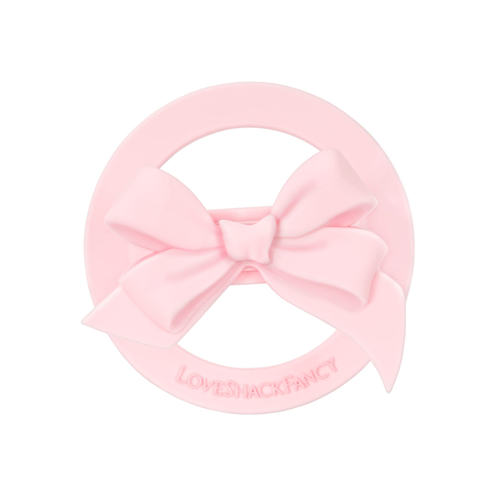 Pink baby headband with a bow on a white background
#color_pink