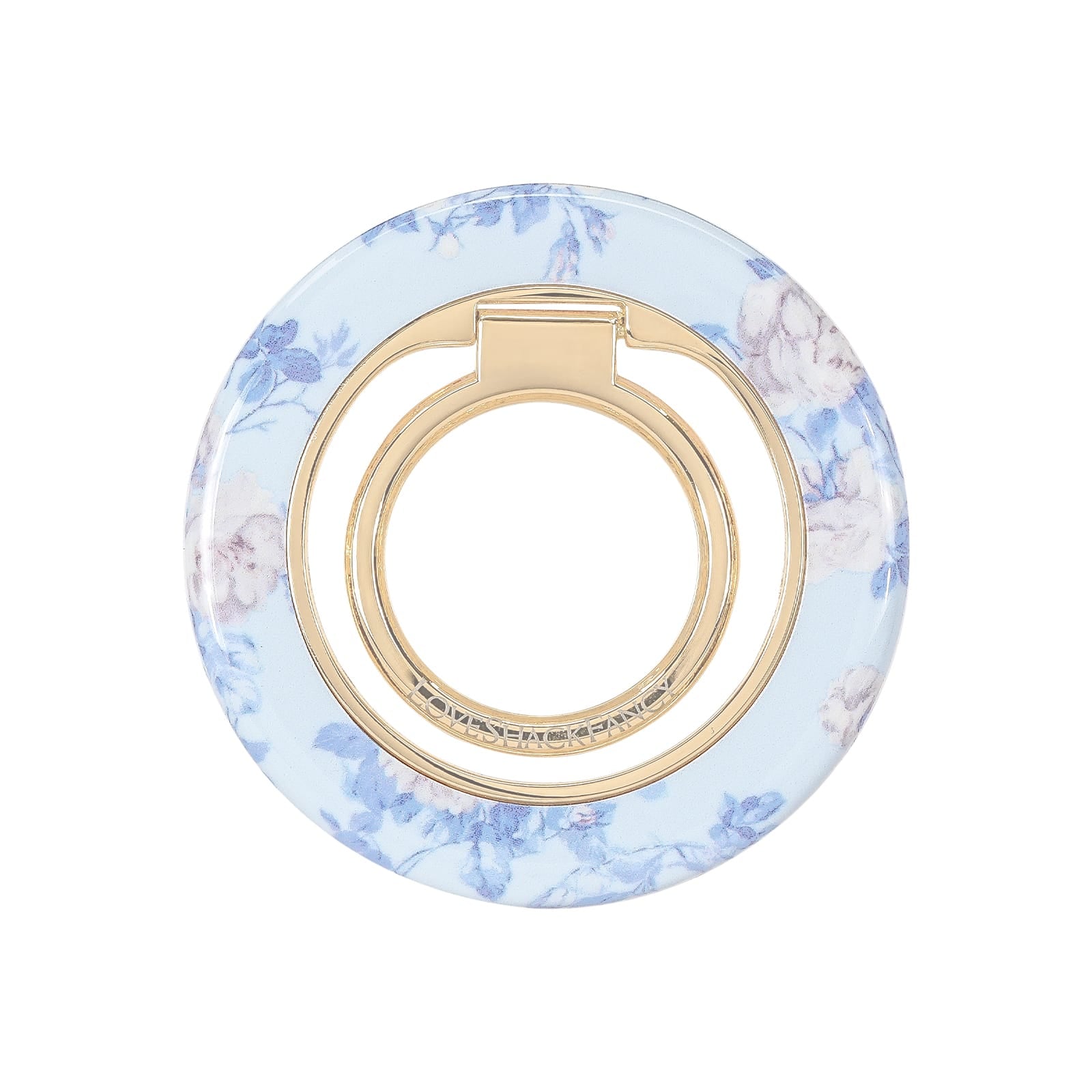 Phone ring holder with floral design on a light blue background
#color_everblooming rosettes