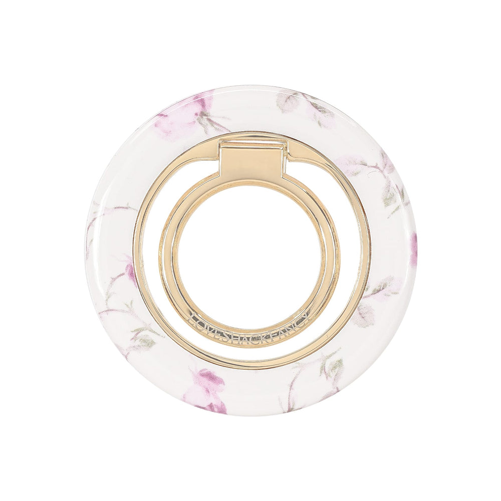 Phone ring holder with marble design and gold accent on a white background
#color_ribbon rosa flora