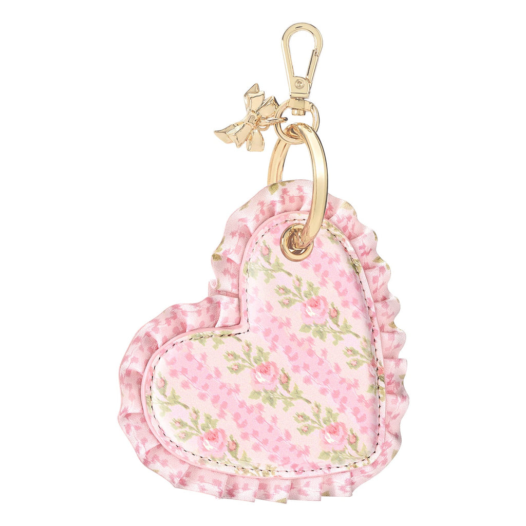 Case-Mate x LoveShackFancy Ruffled Heart AirTag Keychain Charm