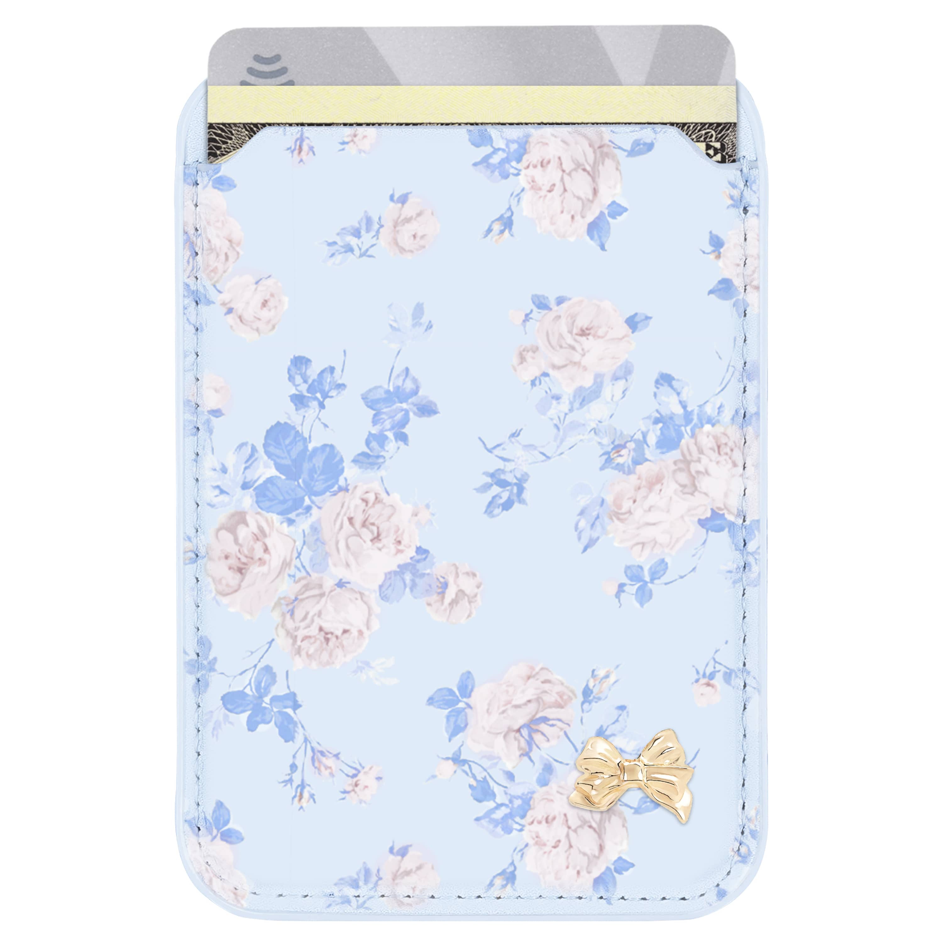 Floral patterned power bank with a bow design on a light blue background
#color_everblooming rosettes