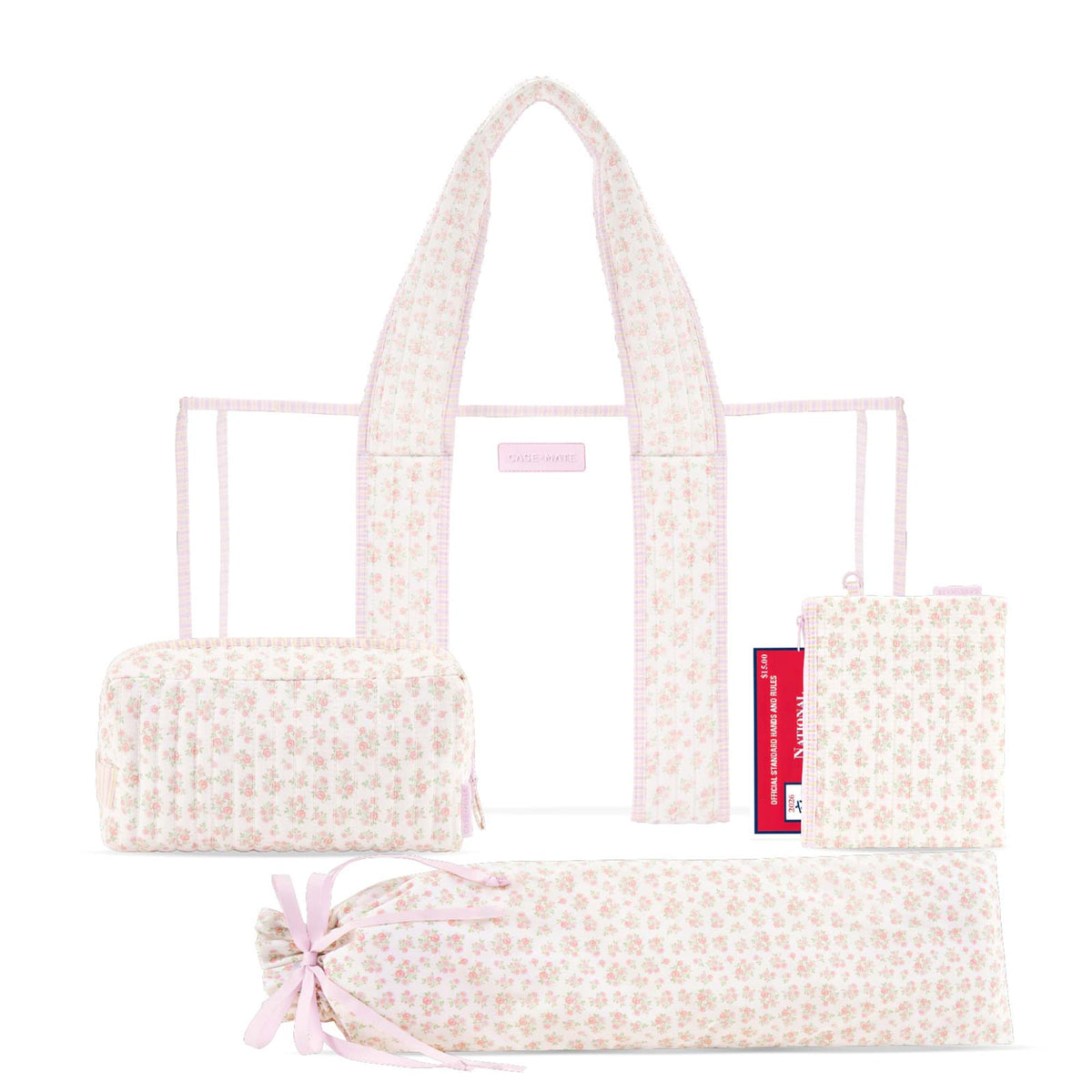 Set of four floral-patterned bags on a white background #color_quilted ditsy floral

#color_quilted ditsy floral