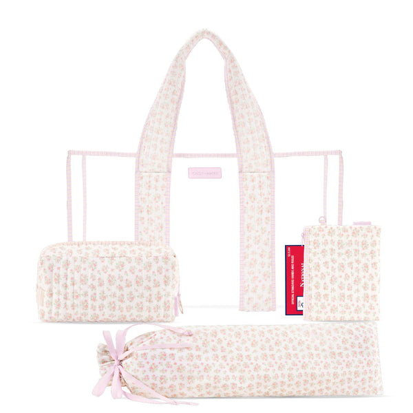Set of four floral-patterned bags on a white background #color_quilted ditsy floral

#color_quilted ditsy floral