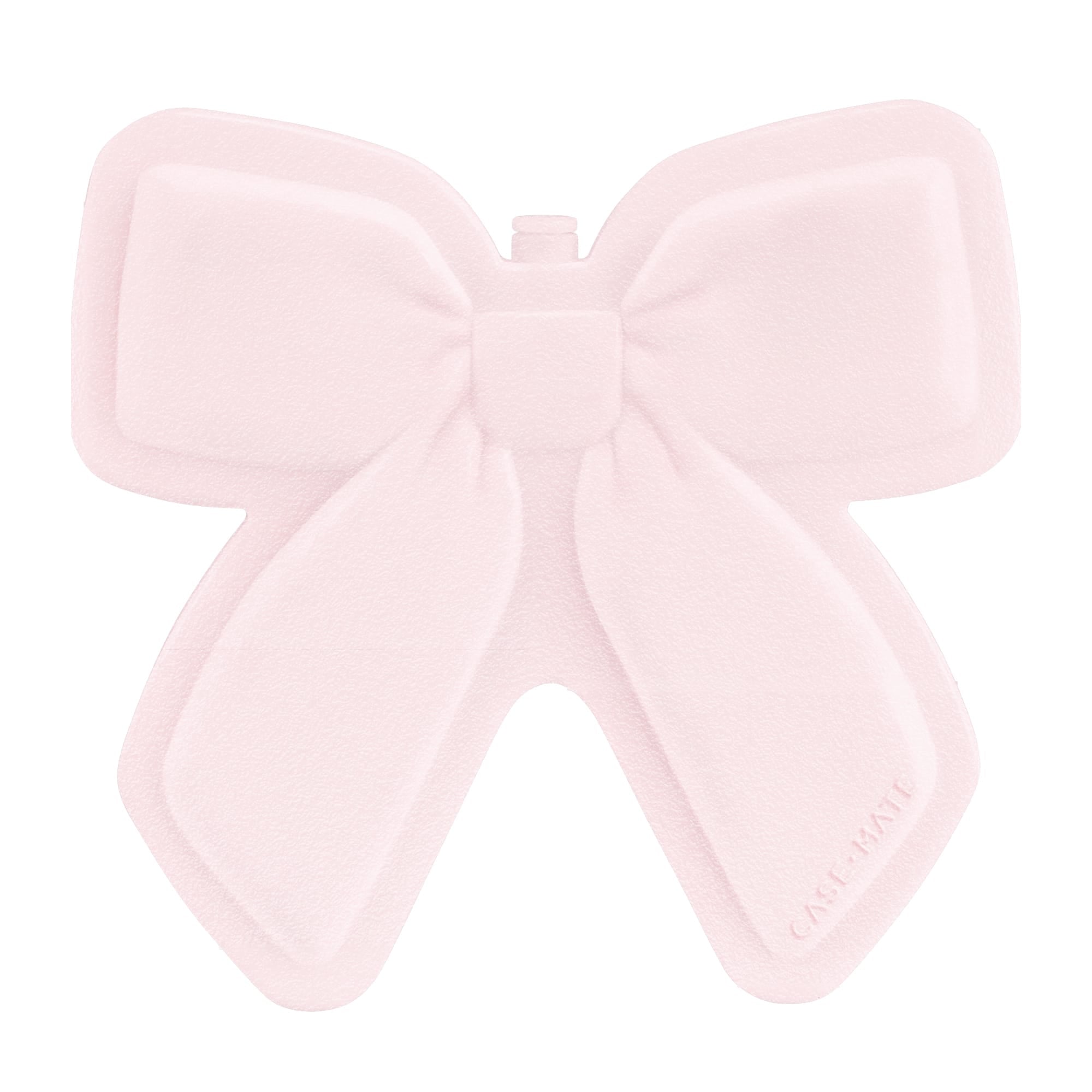 A pale pink bow-shaped gel ice pack with a small embossed 'CASE-WISE' brand name on the lower right lobe, shown against a solid white background.