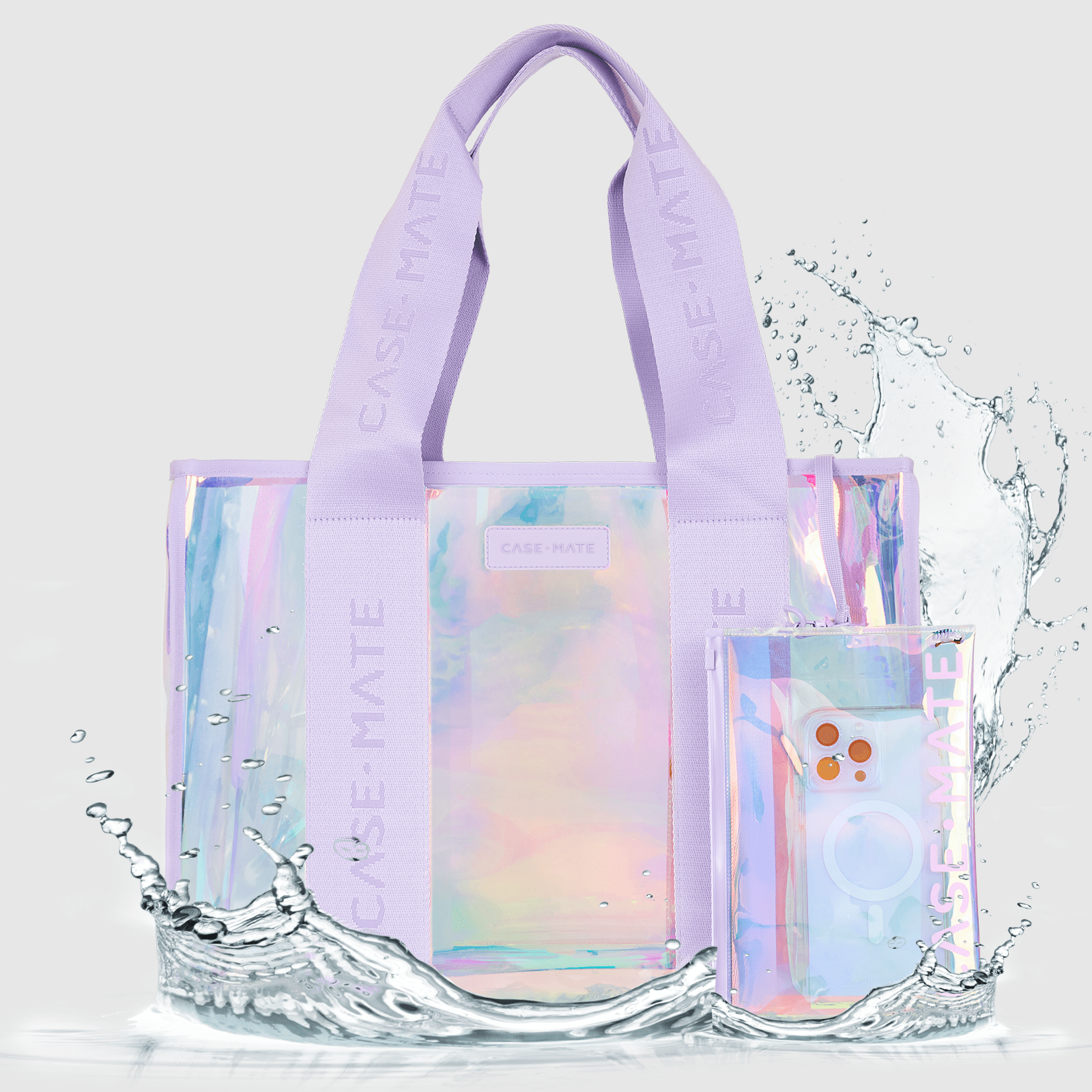 Soap Bubble Beach Tote with Phone Pouch
