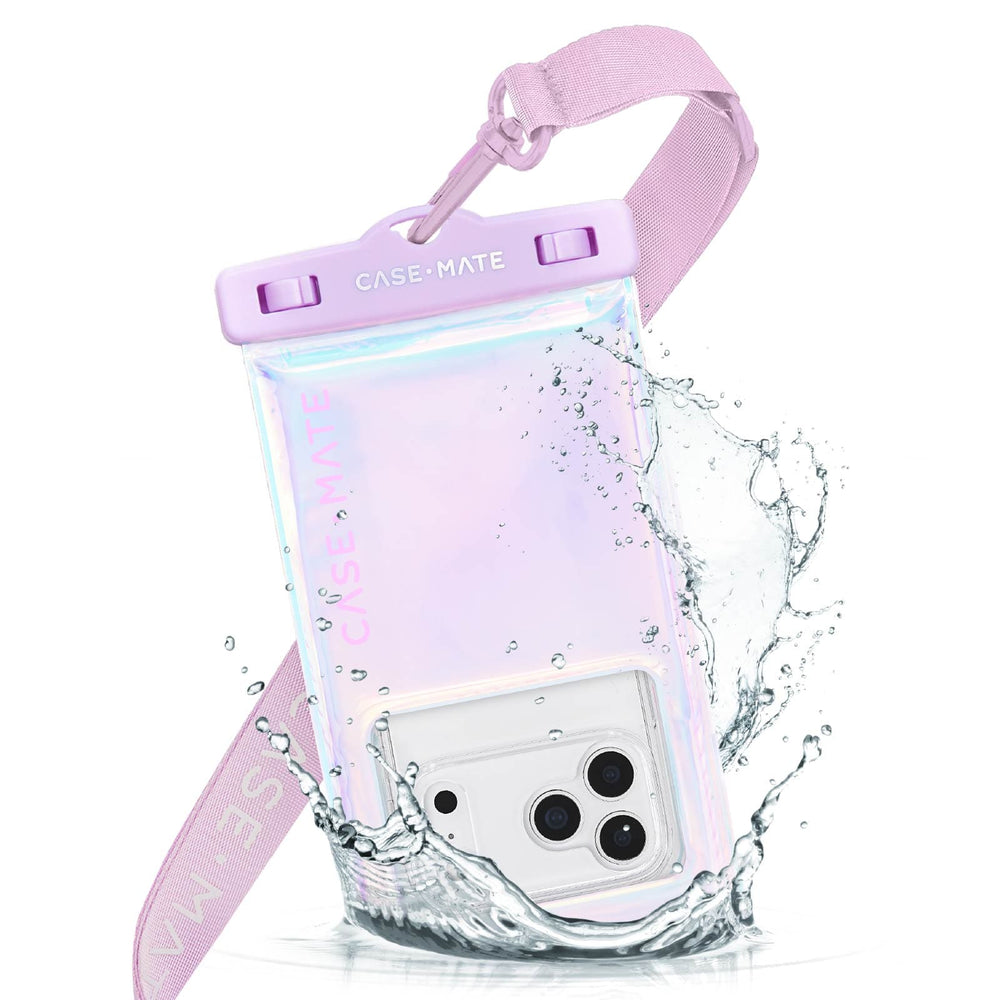 Purple phone case with water splash design on a white background
#color_iridescent