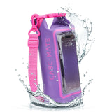 Purple phone case with pink strap and water splashes on a white background
#color_purple paradise