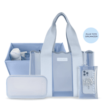 The Jelly Tote Trio - Carolina Blue Crochet Wave
