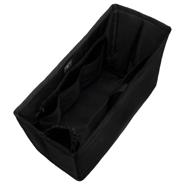 Black bag organizer with compartments on a white background #color_midnight black