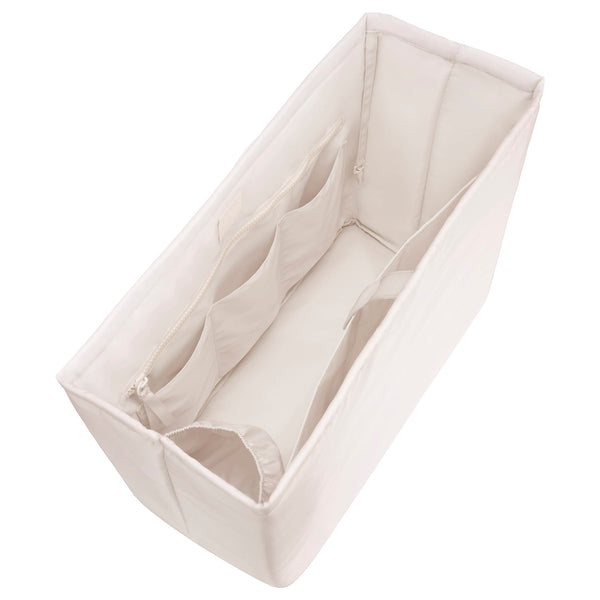 Beige fabric bag organizer on a white background #color_french vanilla