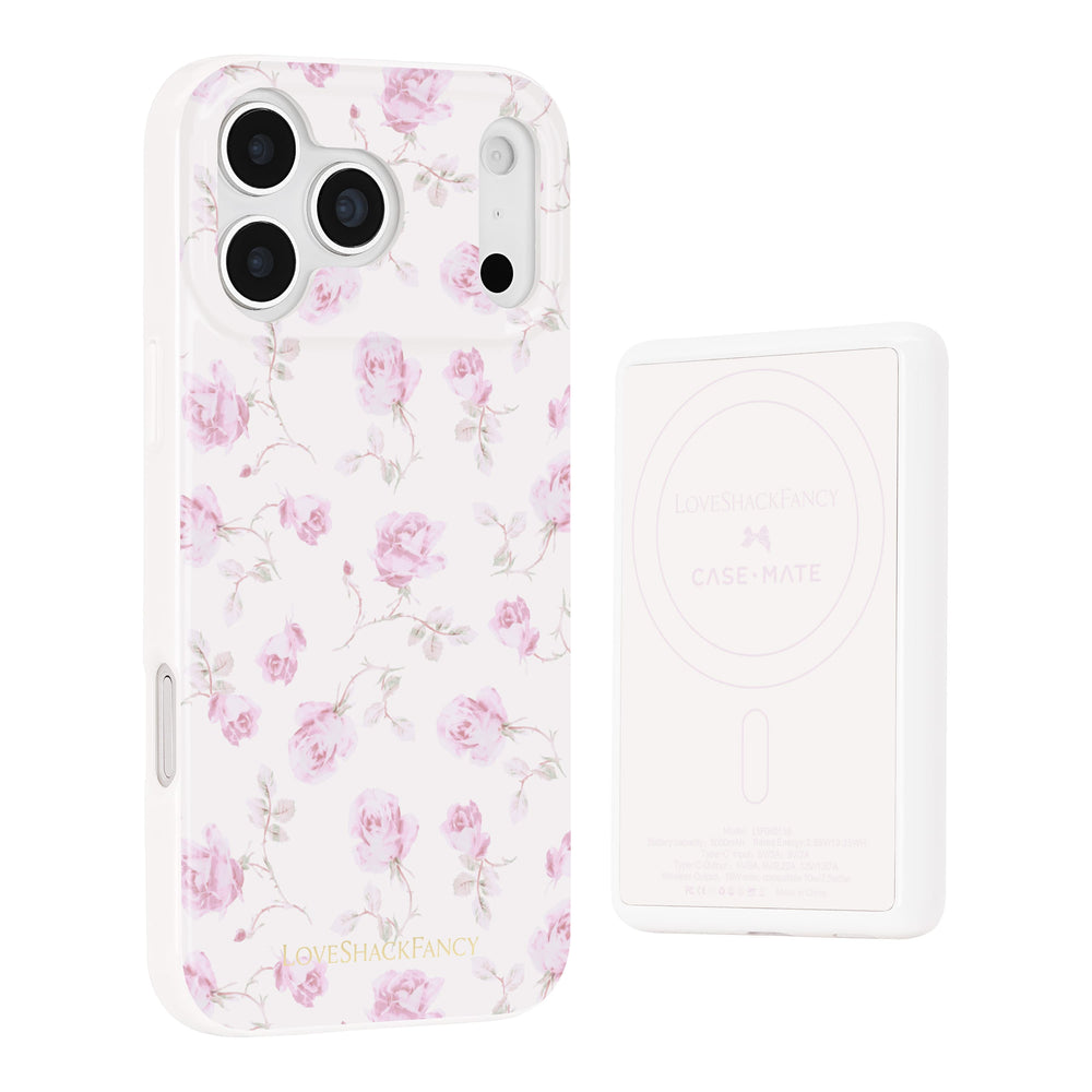 Floral phone case with a visible brand name on a white background
#color_ribbon rosa flora