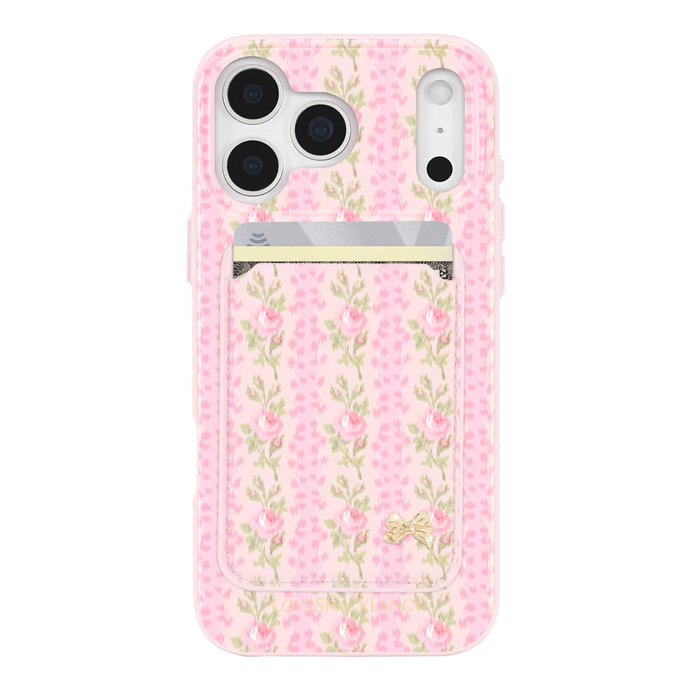 Phone case with floral pattern on a white background #color_blooming heirloom